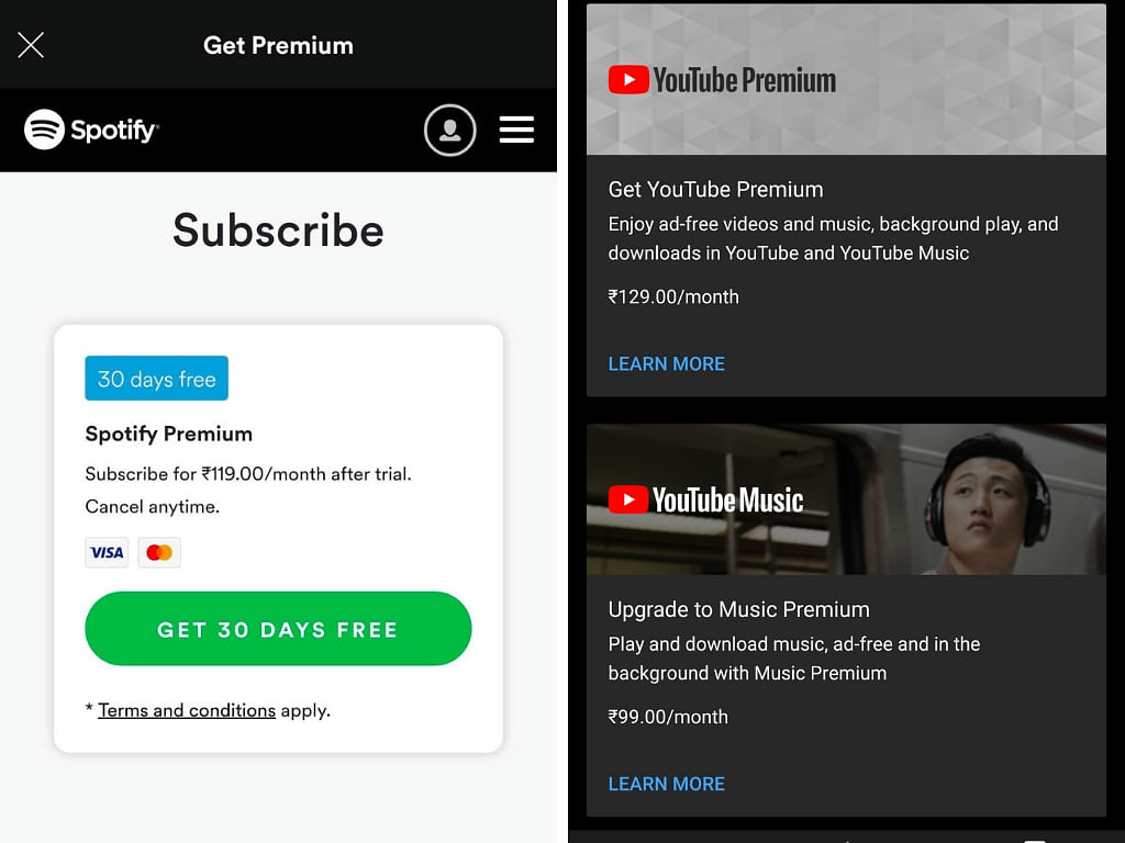 Get free trial of spotify then buy student discount