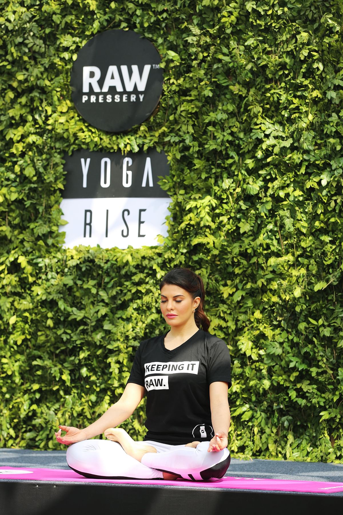 Actor and fitness enthusiast Jacqueline Fernandez was in Delhi recently where she shared Yoga and meditation tips.