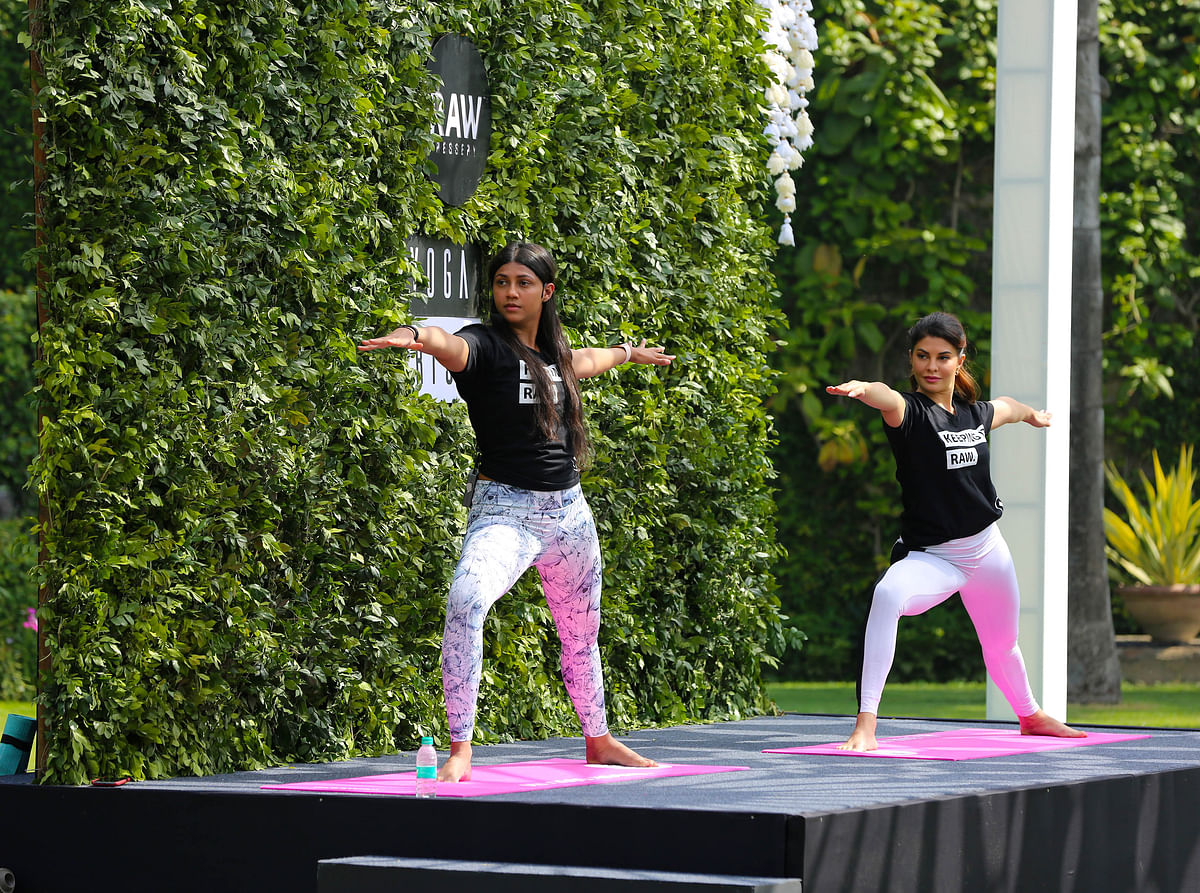 Actor and fitness enthusiast Jacqueline Fernandez was in Delhi recently where she shared Yoga and meditation tips.