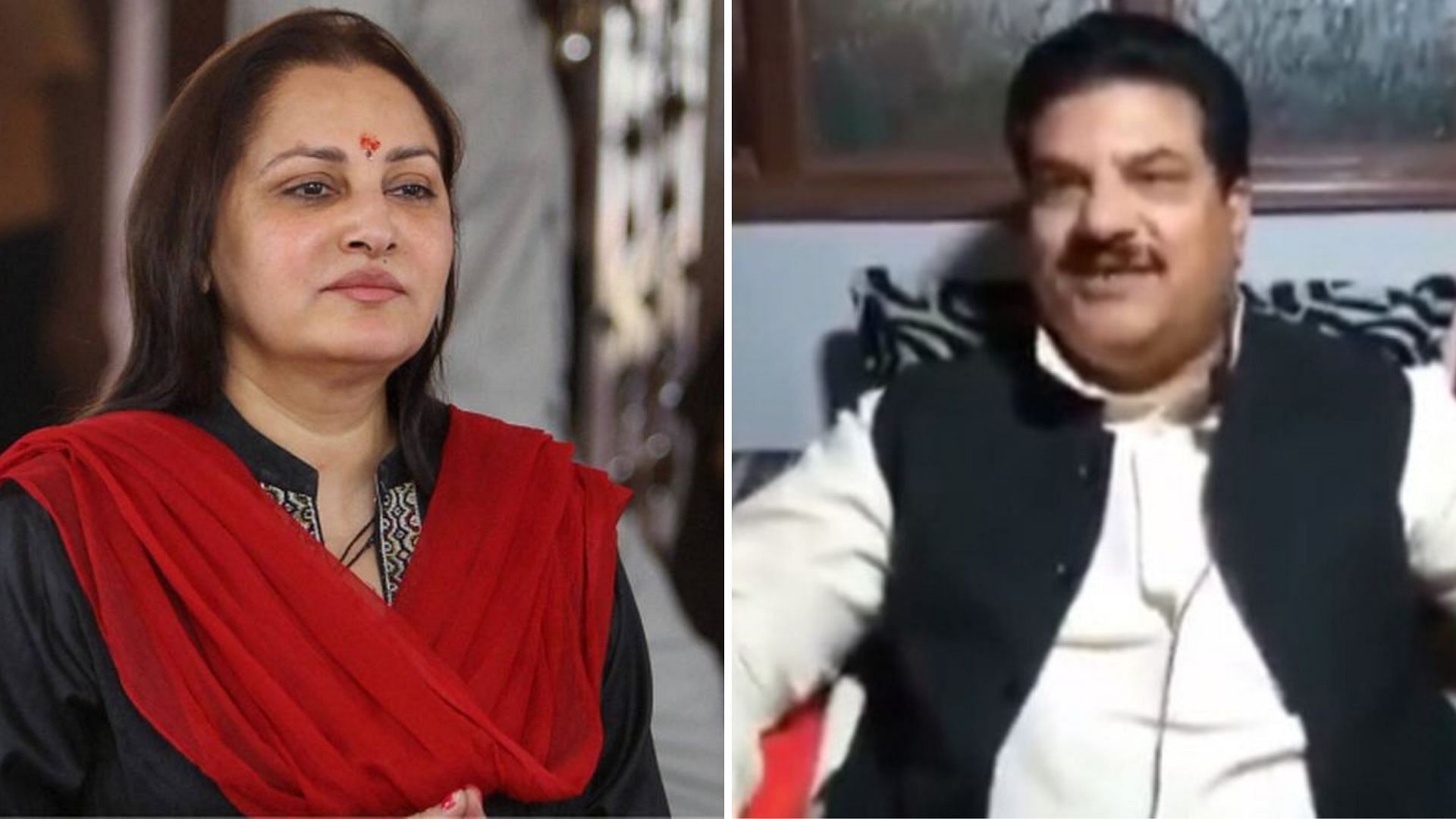 BJP leader Jaya Prada and SP leader Firoz Khan.