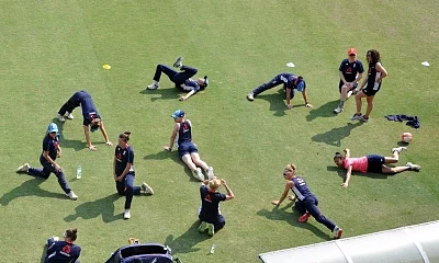 England women cricketers. (Photo: IANS)