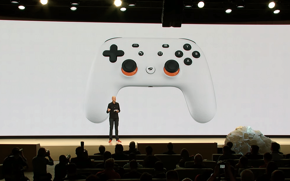 A Google-designed controller to interface with the Stadia servers was also unveiled at the event in San Francisco.&nbsp;