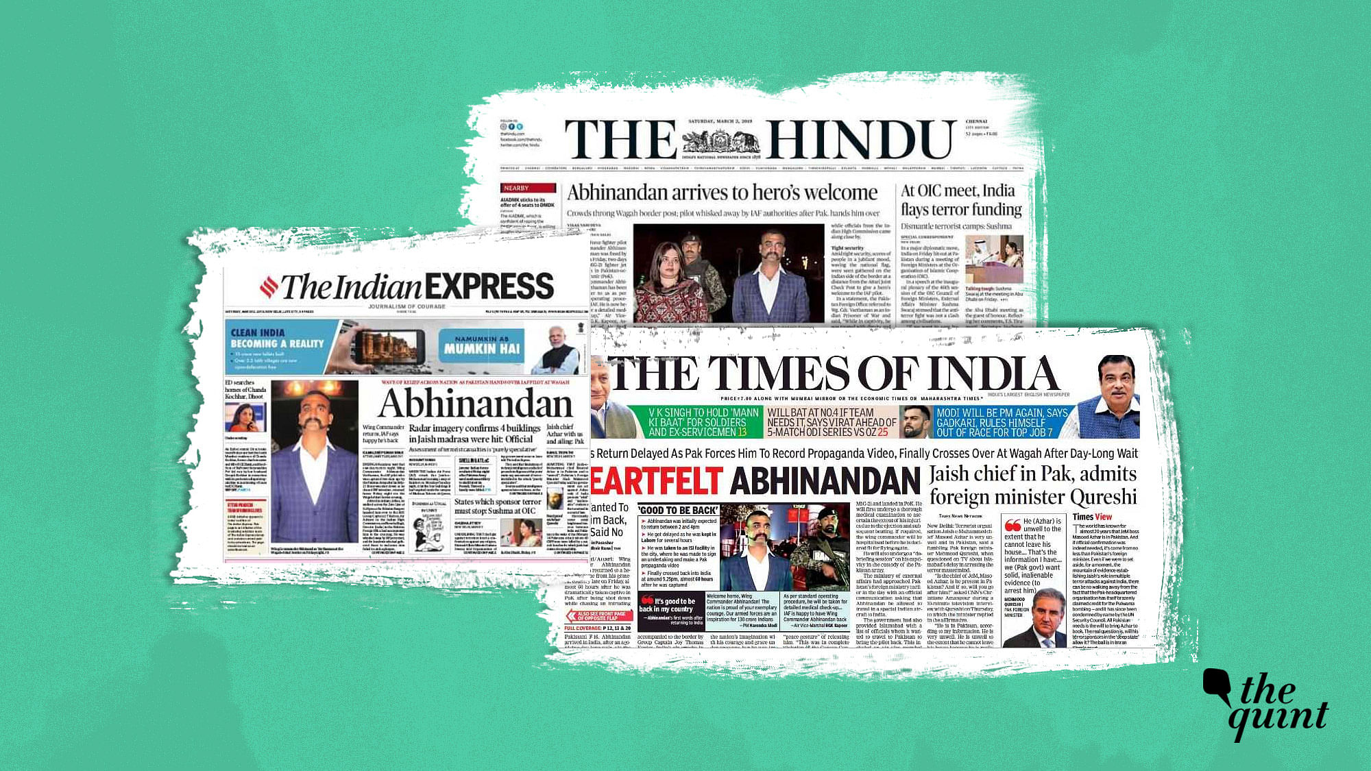 Wing Commander Abhinandan Varthaman What The Front Pages Of Indian Newspapers Looked Like The Day After The Braveheart S Return