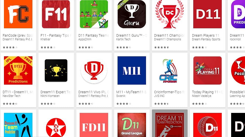 There are multiple sports fantasy games on the Google Play Store.&nbsp;