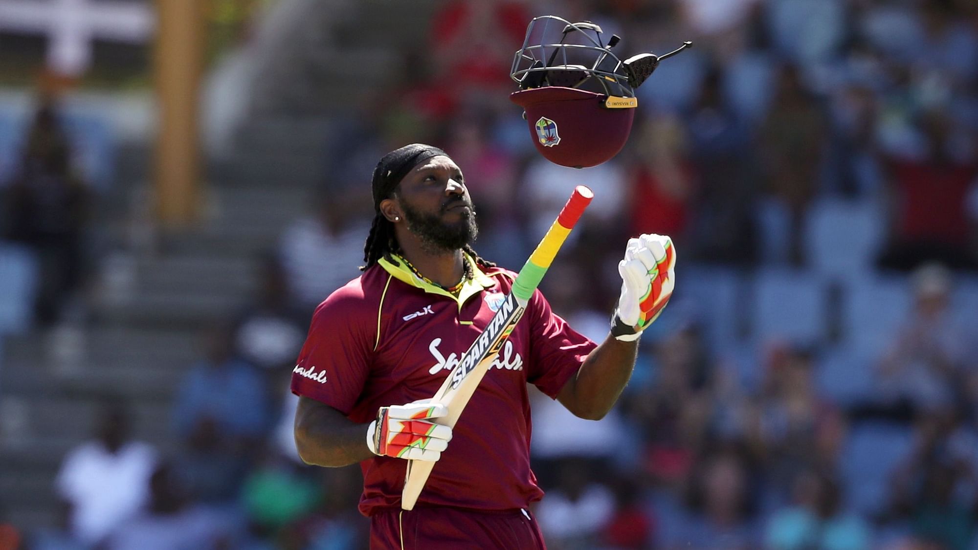 Chris Gayle struck a brutal 77 as West Indies crushed England to win the fifth and final one-day international by seven wickets.