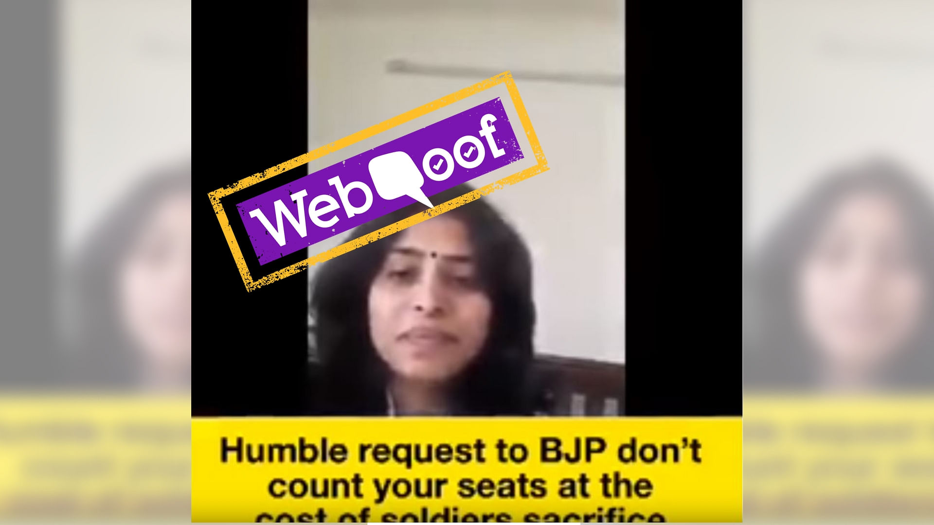 Video of a woman is doing rounds on the internet, falsely claiming to be Wing Commander Abhinandan’s Wife.