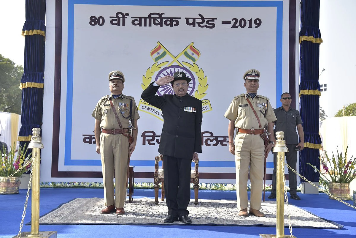 National Security Advisor Ajit Doval participates in the celebrations of 80th Raising Day of CRPF in Gurugram. 