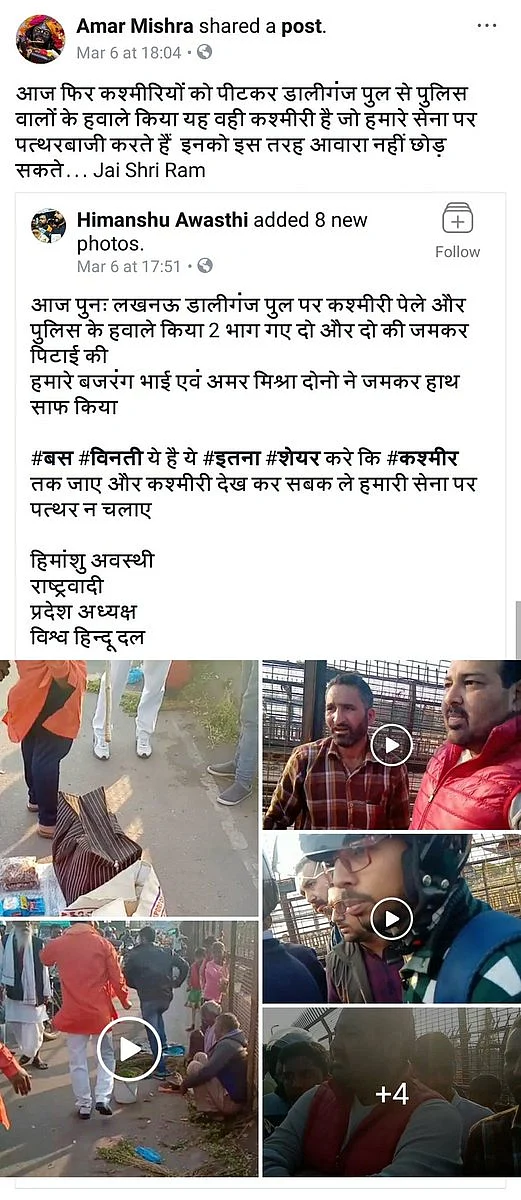 Man in Viral Video Thrashing Kashmiri Vendors in Lucknow Arrested