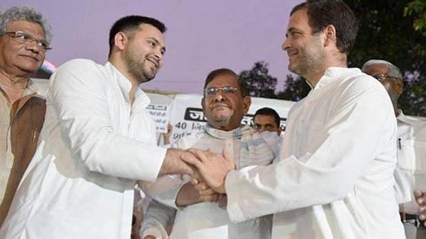 Top leaders like Tejashwi Yadav (RJD), Kushwaha (RLSP), Sharad Yadav and Manjhi were conspicuous by their absence though.