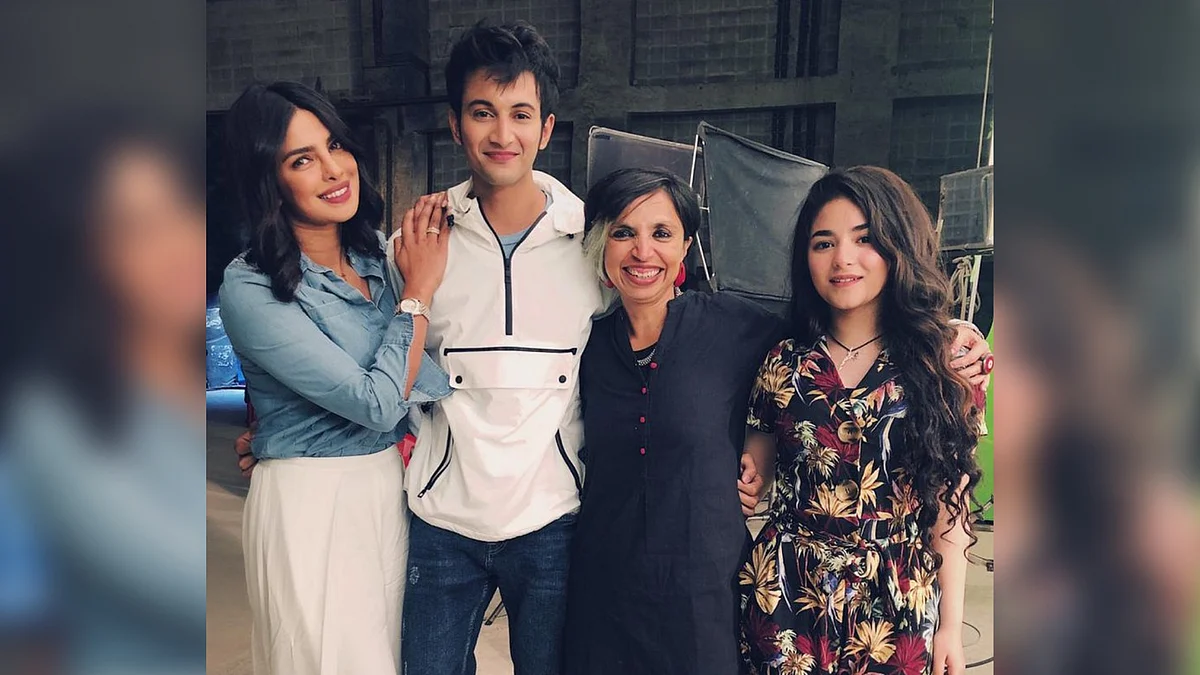 Priyanka Chopra and Shonali Bose on the sets of <i>The Sky Is Pink</i>.