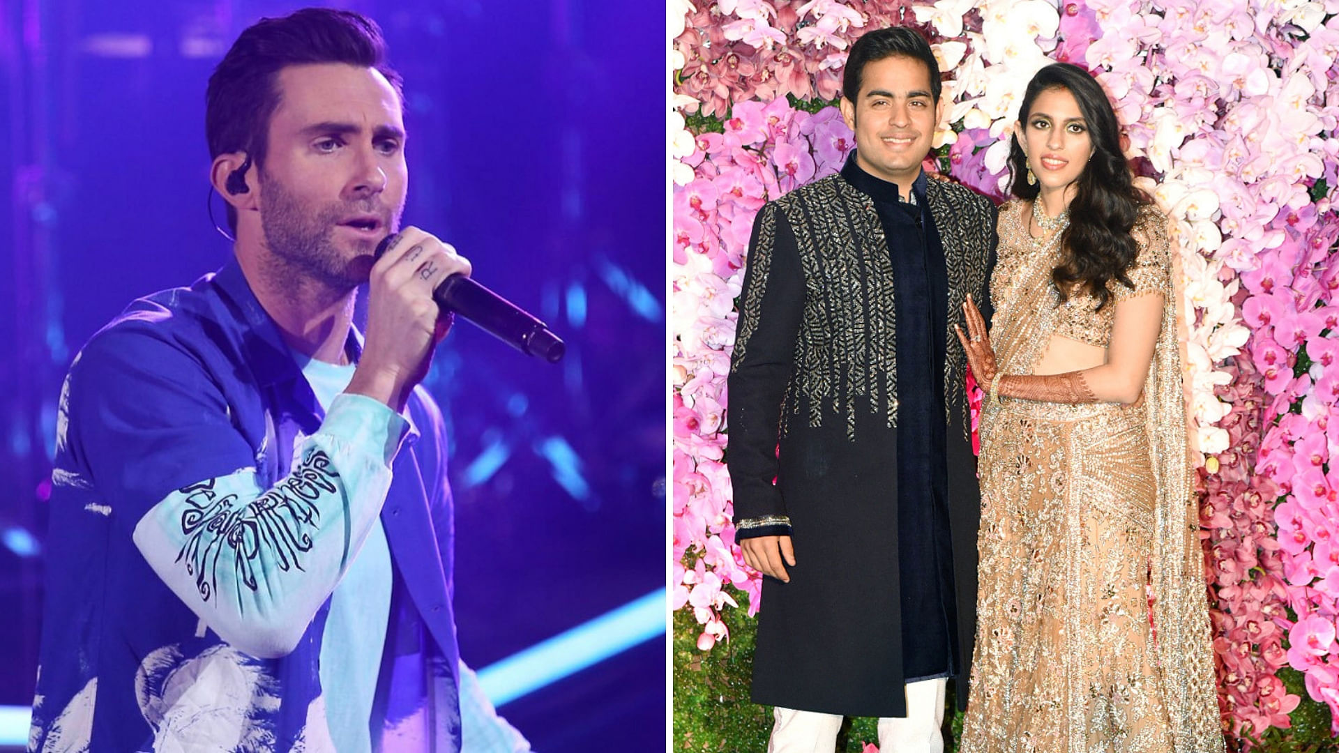 American pop-rock band Maroon 5 performed at Akash Ambani and Shloka Mehta’s wedding.