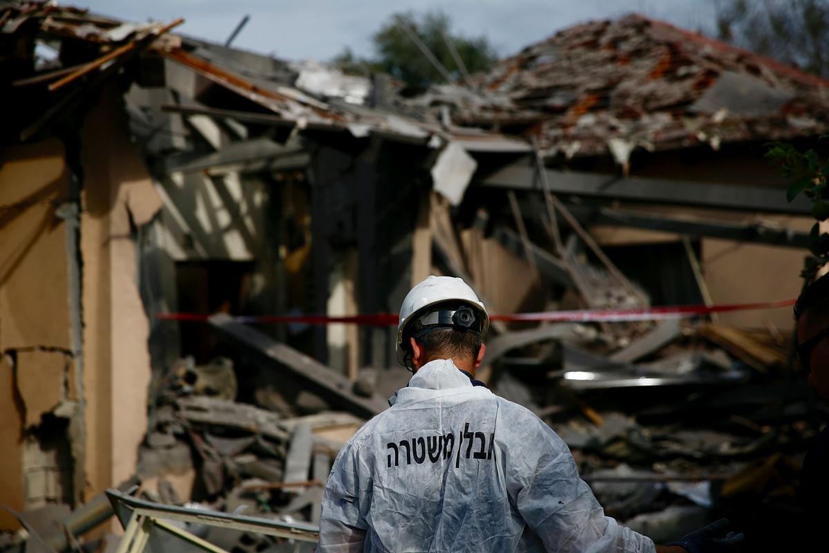 The rocket attack destroyed a residential home in the community of Mishmeret, north of the city of Kfar Saba.