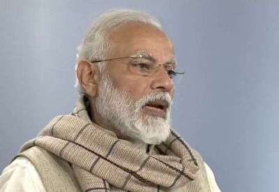 New Delhi: Prime Minister Narendra Modi addresses after laying the foundation stones of five Integrated Command and Control Centres (ICCC) of Smart City Projects in five cities in three northeastern states - Arunachal Pradesh, Sikkim and Tripura - from New Delhi through video conference, in New Delhi on March 7, 2019. (Photo: IANS/BJP)