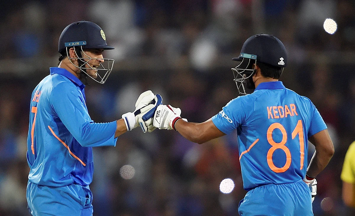 MS Dhoni and Kedar Jadhav guided India to victory in the first ODI against Australia in Hyderabad.