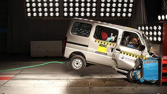 The old Maruti Eeco scored zero stars in Global NCAP’s crash tests. 