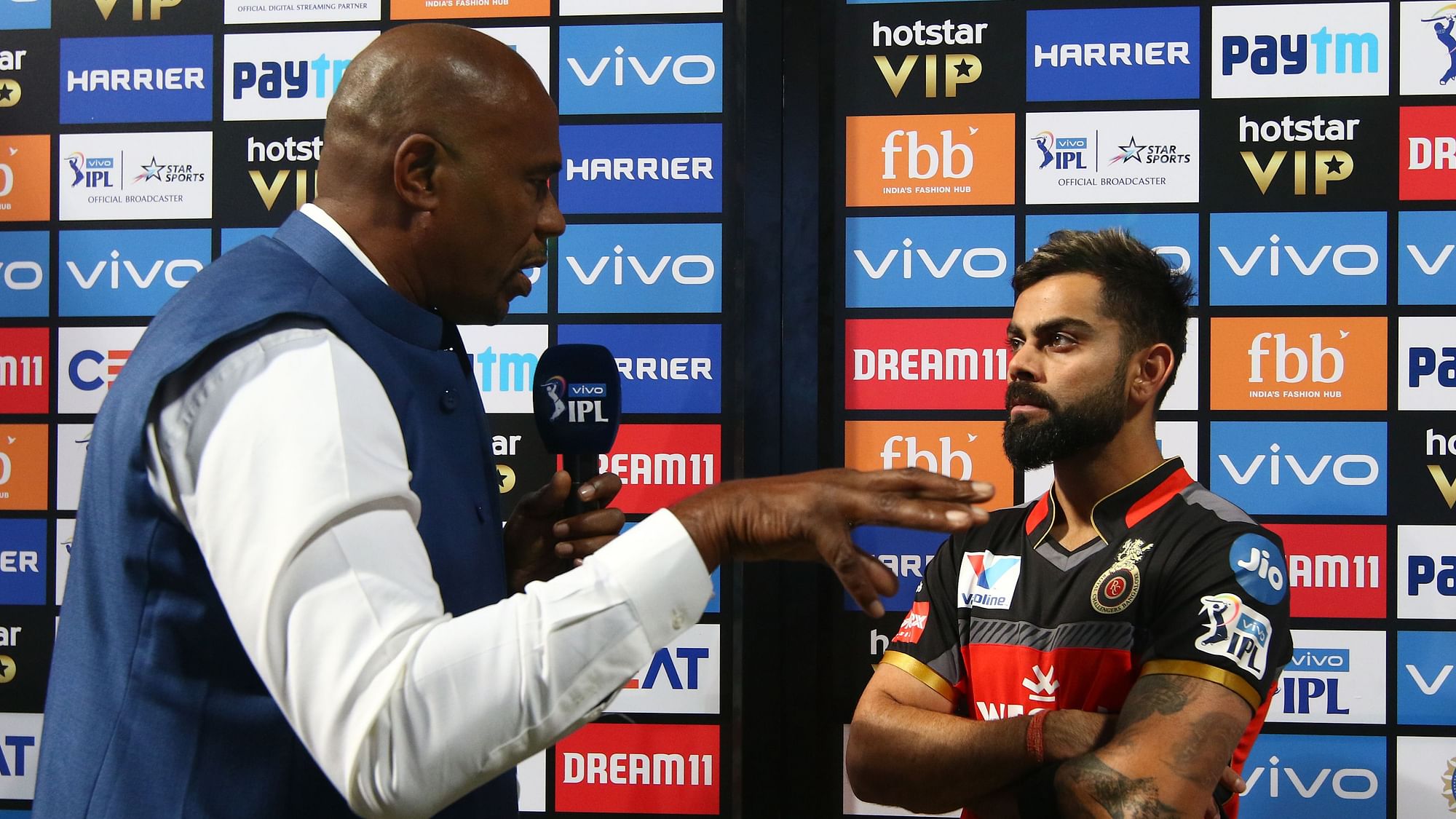 Virat Kohli seemed disappointed at the post -match presentation.&nbsp;