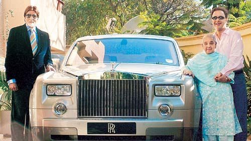 Amitabh with his Rolls Royce.