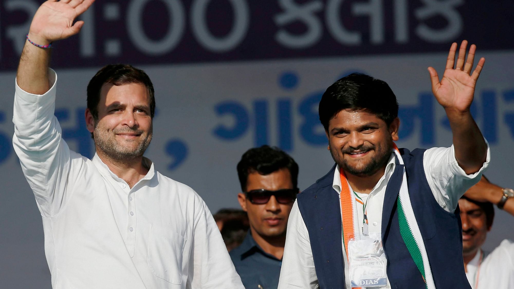 Hardik Patel joins Congress in the presence of Rahul Gandhi.