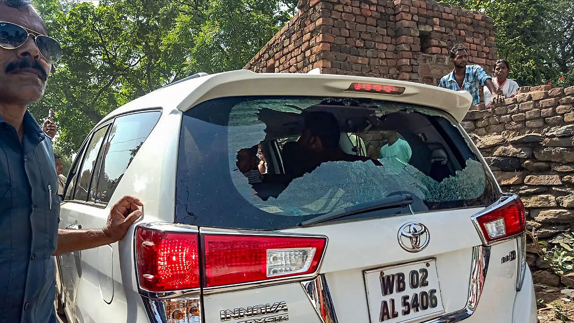 BJP MP Babul Supriyo’s car was vandalised in Asansol in poll-related clashes.