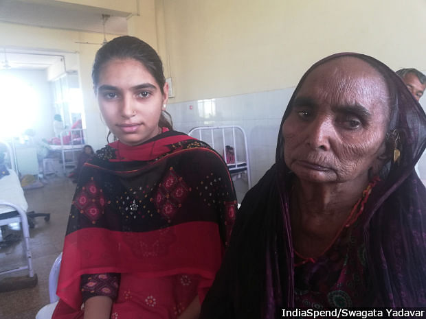 Shankari Bai (right) has been suffering from COPD for the last five to six years and cannot walk long distances. She has not been prescribed inhalers.