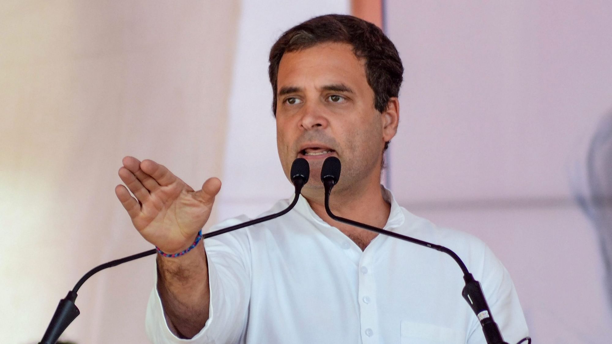 Congress President Rahul Gandhi addresses an election rally. (For representational purposes)