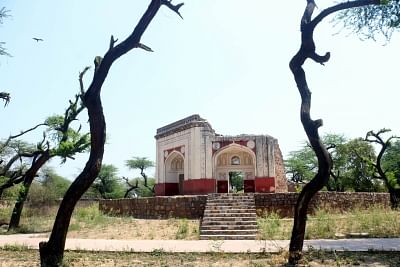 A bird's-eye view of Humayun's Tomb complex conservation