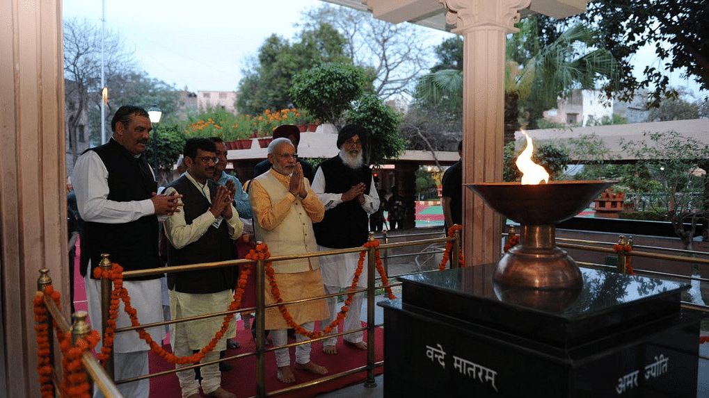 PM Narendra Modi at the Jallianwala Bagh Memorial in Amritsar.