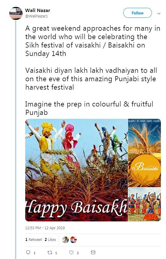 India is celebrating the harvest festival of Baisakhi on Sunday, 14 April, this year.