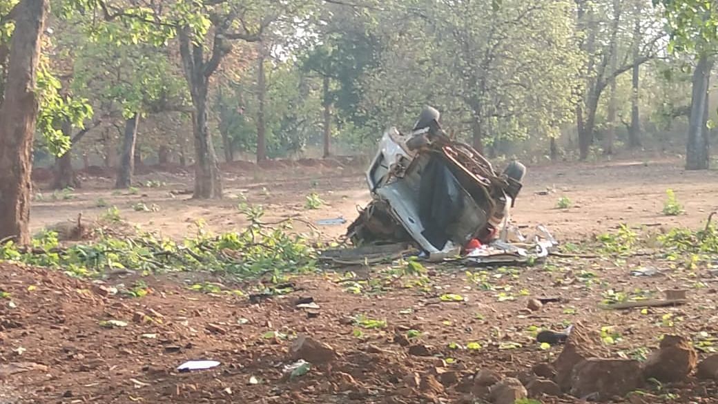 The BJP convoy which was attacked by Naxals in Chhattisgarh’s Dantewada on Tuesday, 9 April.