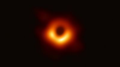 The image -- taken by a network of eight telescopes across the world -- shows luminous gas swirling around a super-massive black hole 55 million light-years away at the centre of “Messier 87.