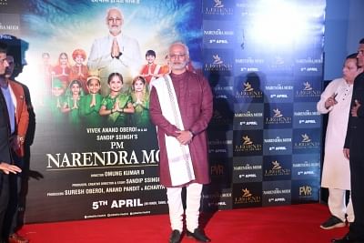 Mumbai: Actor Vivek Oberoi dressed up as Prime Minister Narendra Modi at the trailer launch of his upcoming film "PM Narendra Modi" in Mumbai, on March 20, 2019. (Photo: IANS)