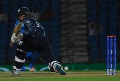 Nagpur: Scotland`s George Munsey in action during the 2nd Match (First Round, Group B) of ICC World T20 between Afghanistan and Scotland at Vidarbha Cricket Association Stadium in Nagpur on March 8, 2016. (Photo: Nitin Lawate/IANS)