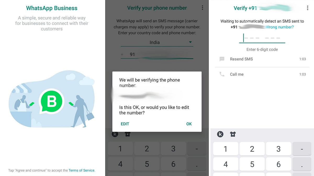 The business version of the messaging app works for users who don’t have a mobile number.