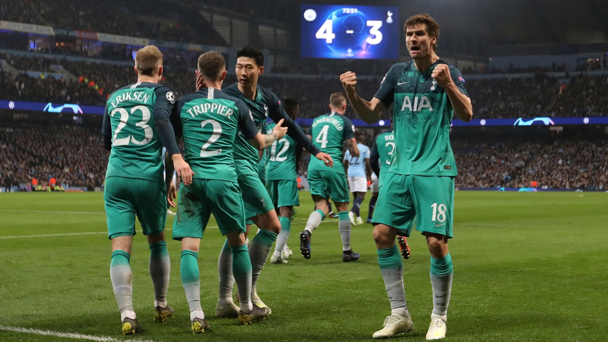 Tottenham Hotspur made it to the Champions League semi-finals after 57 years.