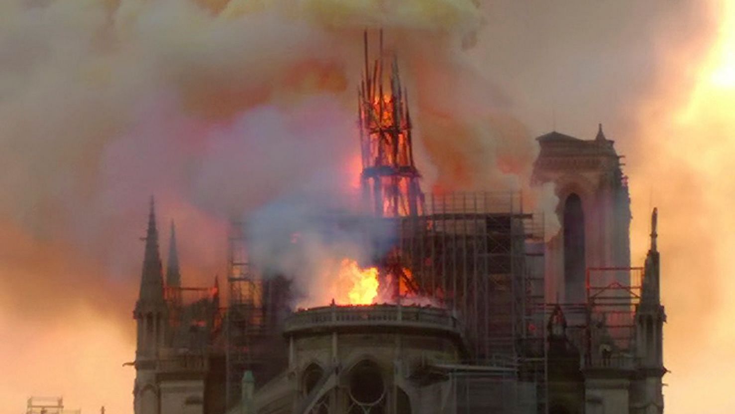 Notre Dame Cathedral caught fire.