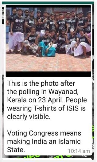The photo is falsely claimed to be taken after polling took place in Kerala’s Wayanad.