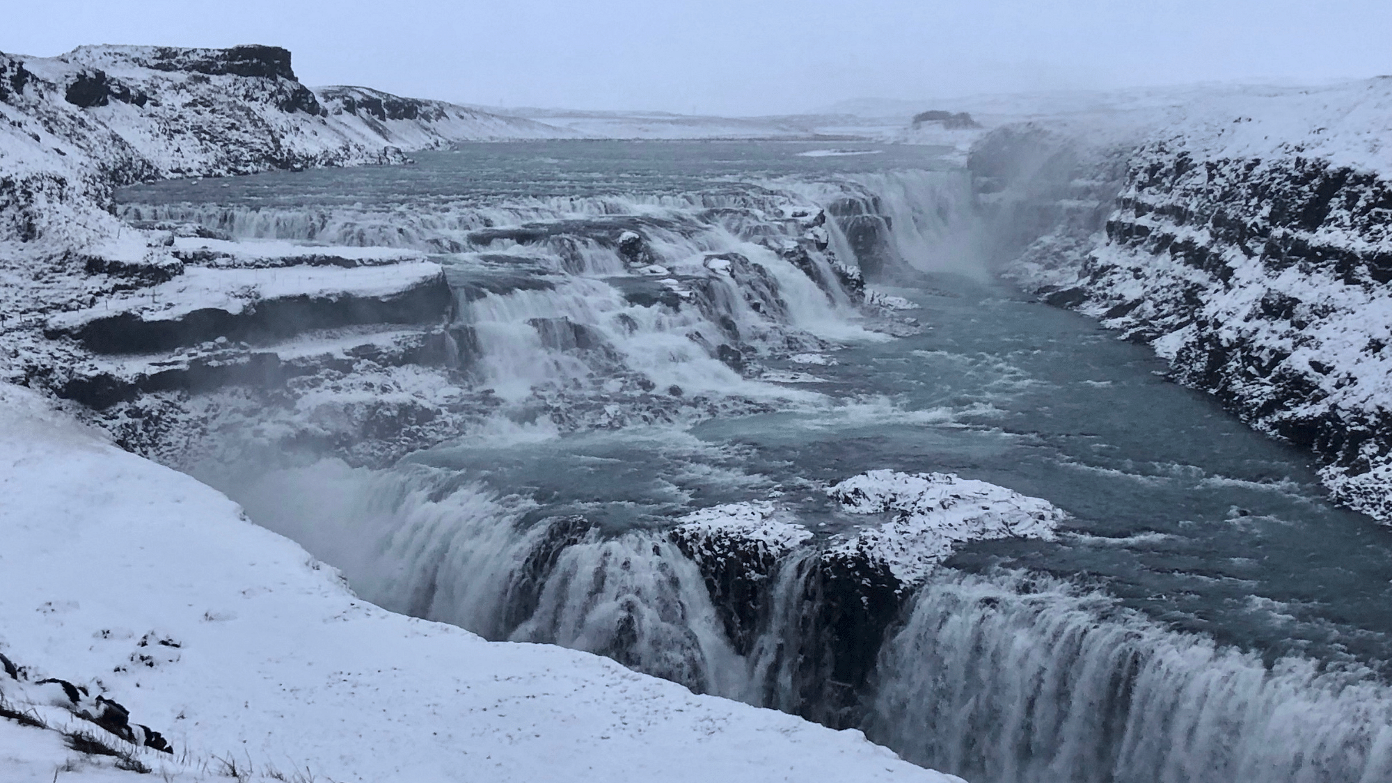 The Gullfoss Waterfall is absolutely breathtaking.