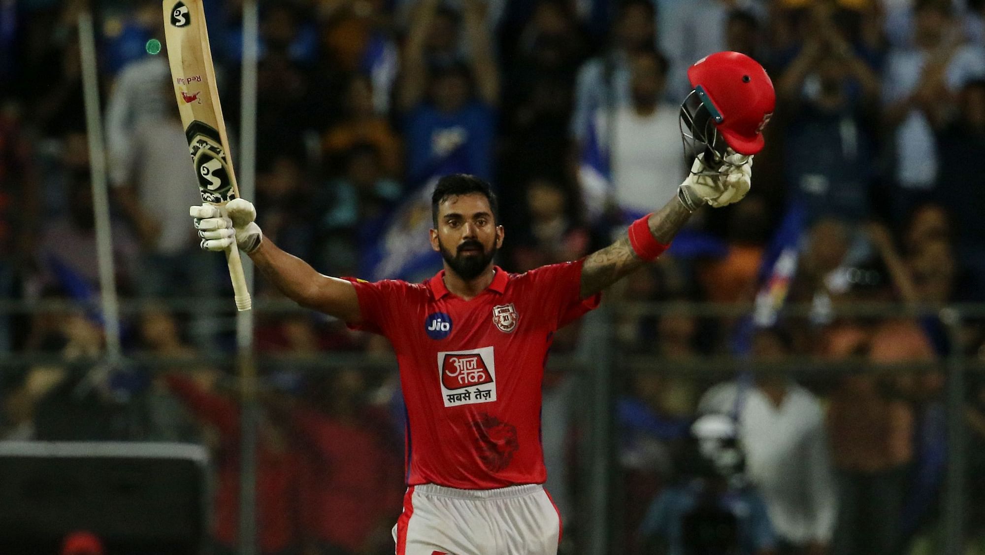 KL Rahul scored his maiden IPL century against Mumbai Indians on Wednesday night.