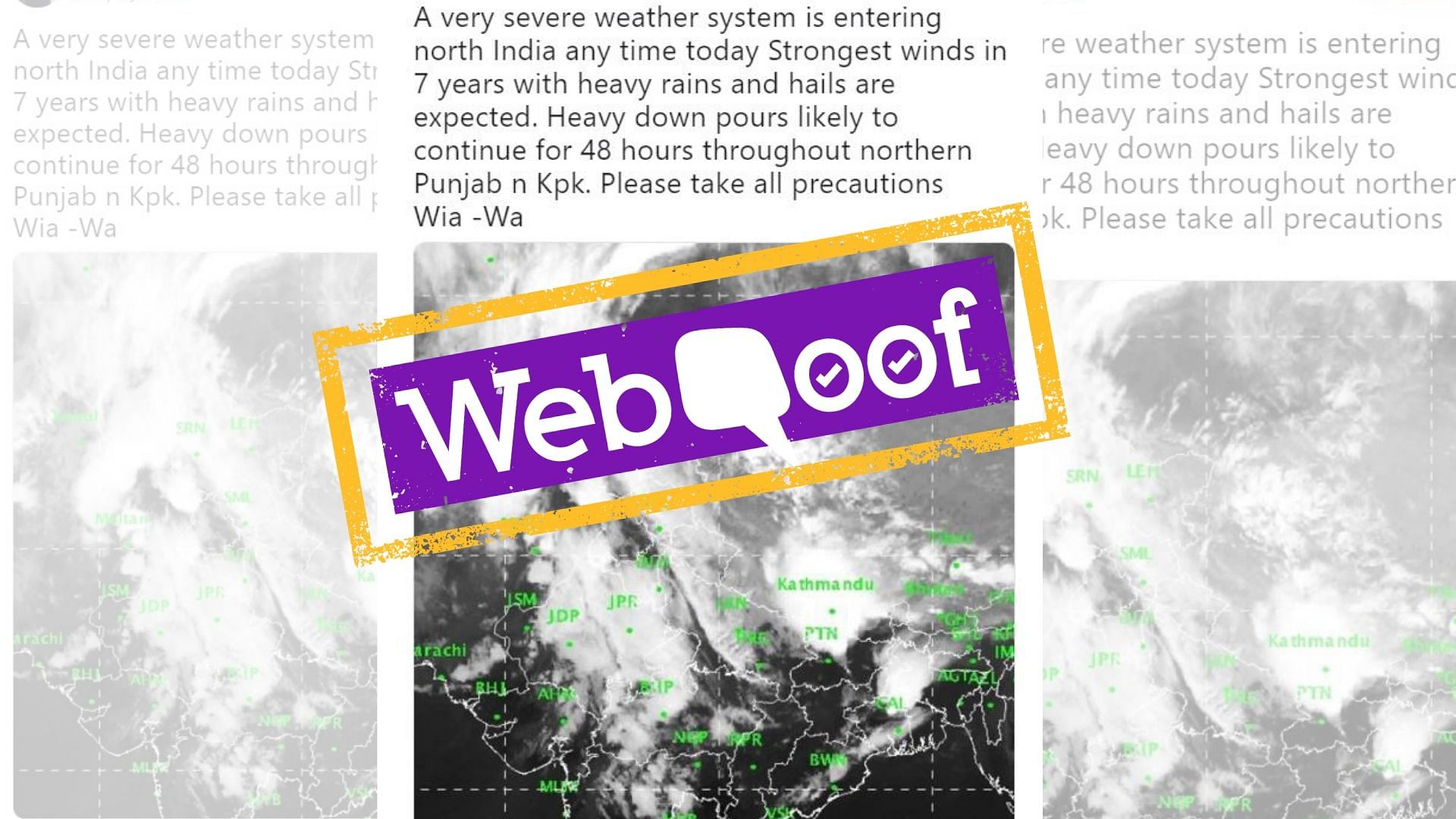 A viral message claimed that a severe weather system will hit India, witnessing the strongest winds in seven years.