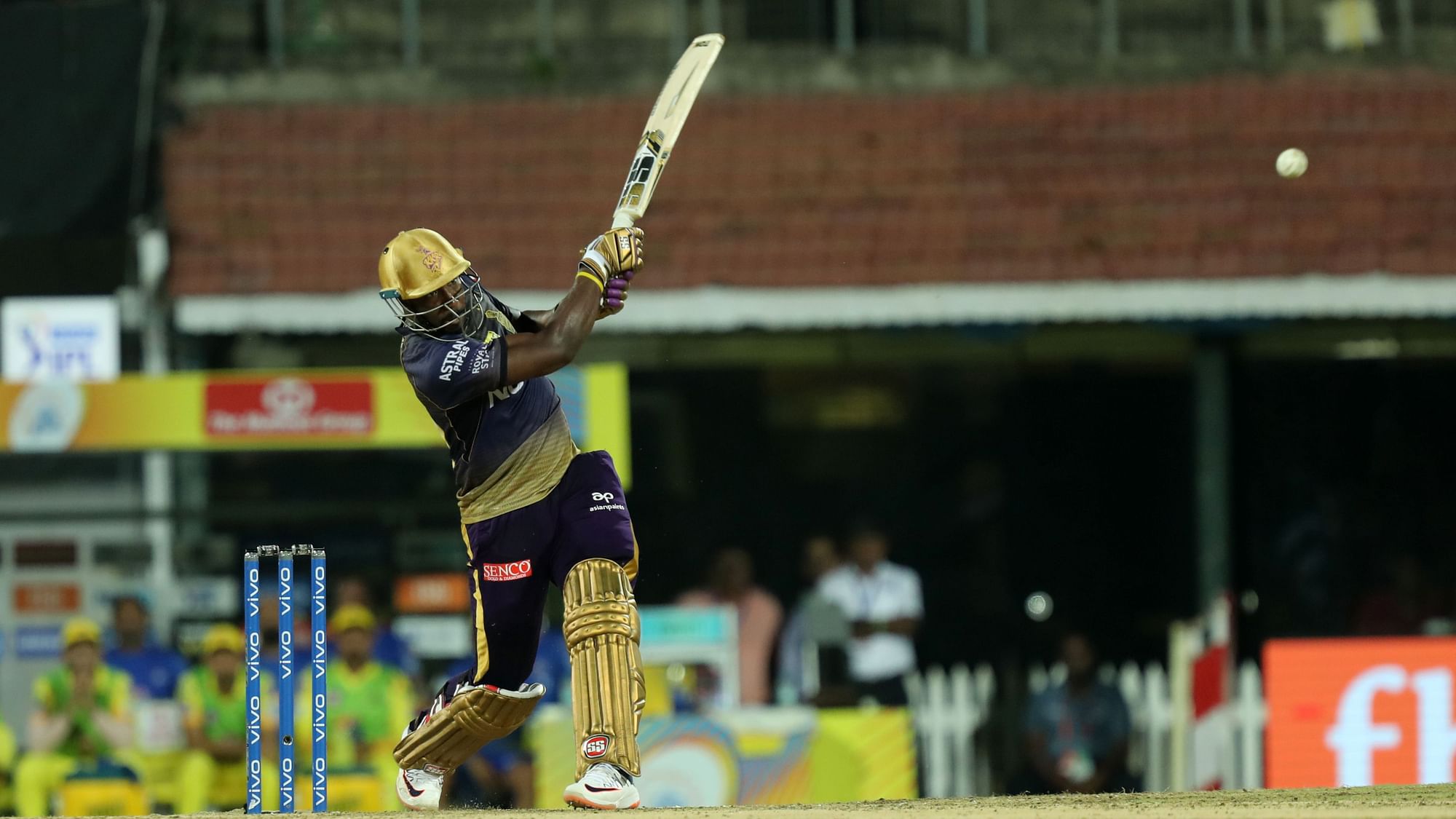 Andre Russell scored a 44-Ball 50 for Kolkata Knight Riders at the Chepauk on Tuesday.&nbsp;
