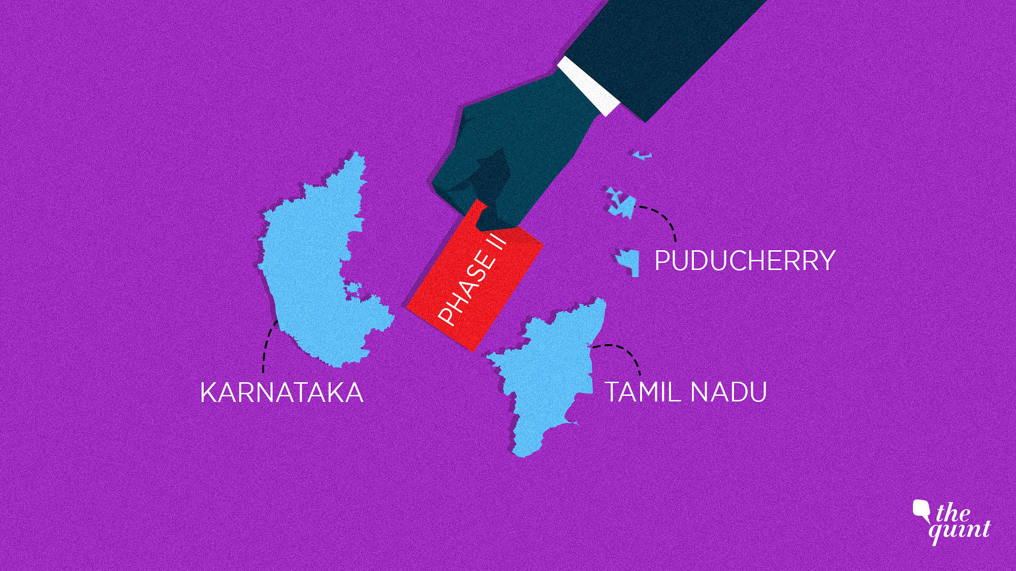 38 seats in Tamil Nadu, 14 constituencies in Karnataka and the only Puducherry seat will cast their ballots.