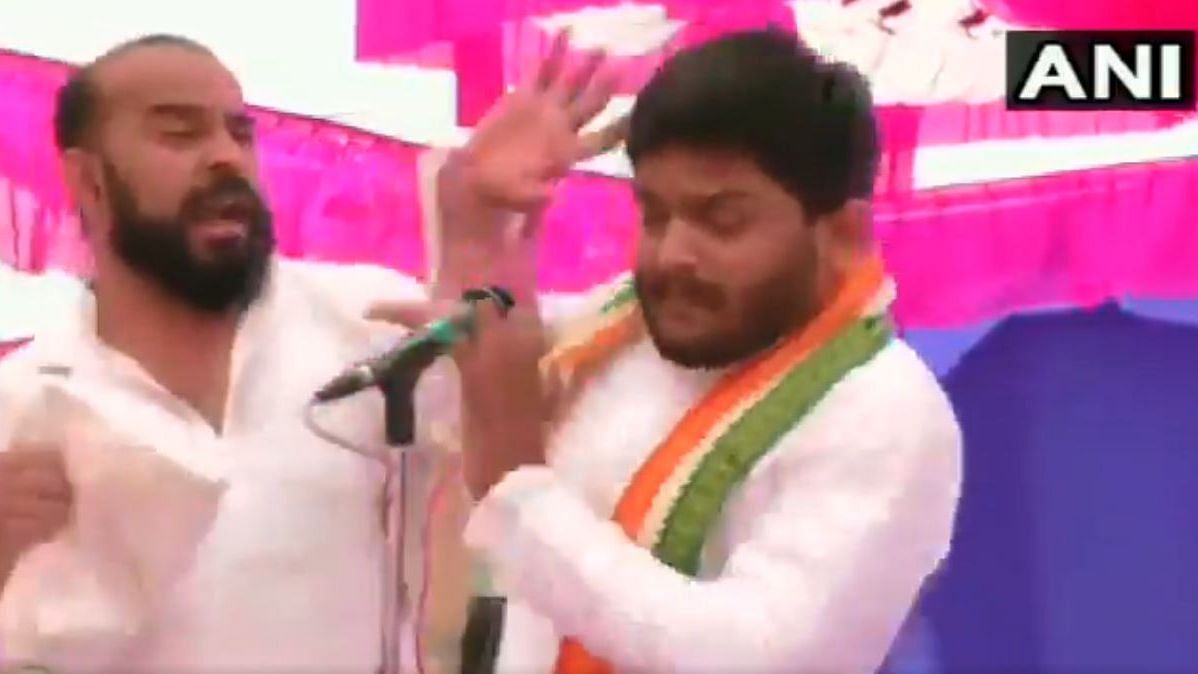 Hardik Patel was slapped on stage during a public meeting on Friday, 12 April.