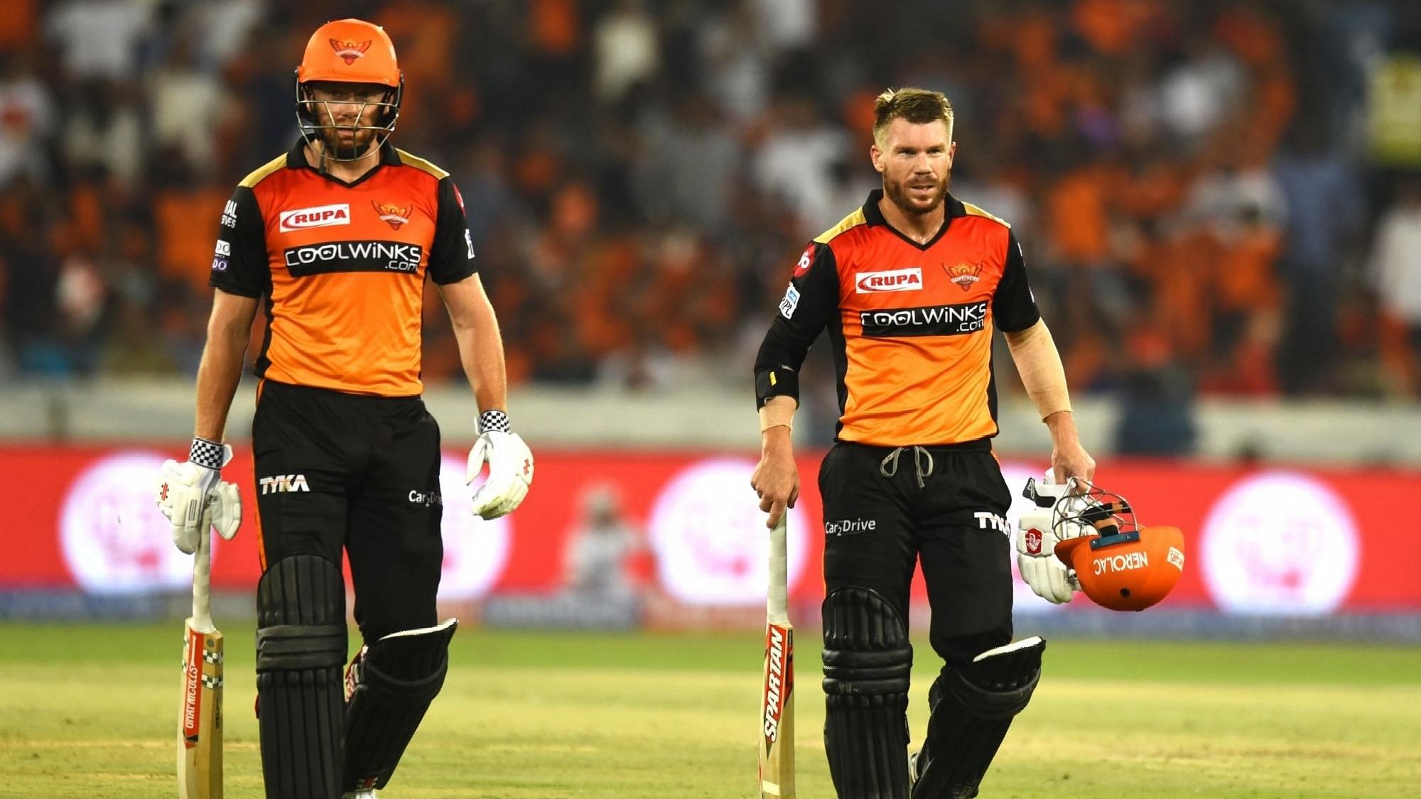 David Warner and Jonny Bairstow have been ruthless at the top of the order and have scored the bulk of SRH’s scoring.