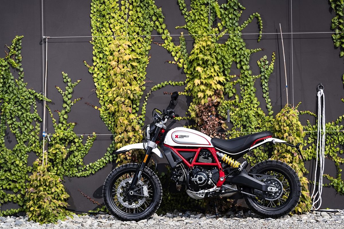 The Ducati Scrambler range competes with Triumph’s Bonneville series and Harley-Davidson’s Forty Eight in India. 
