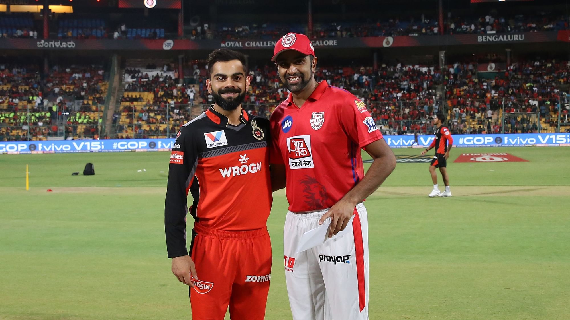 Kings XI Punjab have won the toss and elected to bowl first against Royal Challengers Bangalore in Bengaluru.