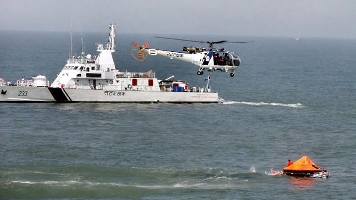 The Coast Guard reached the sinking boat within two hours of receiving the distress signal. File photo.