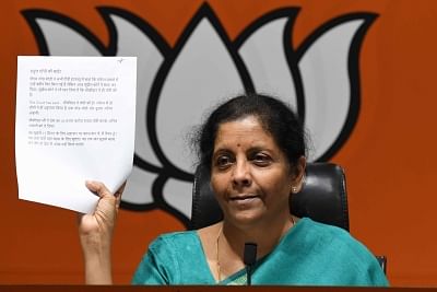 Rahul's Rafale remarks near-contempt of court: Sitharaman