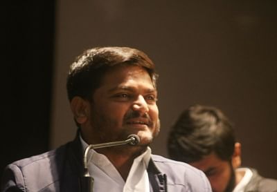New Delhi: Gujarat Patidar leader Hardik Patel addresses during Yuva Adhikar Sammelan in New Delhi on Feb 12, 2019. (Photo: IANS)