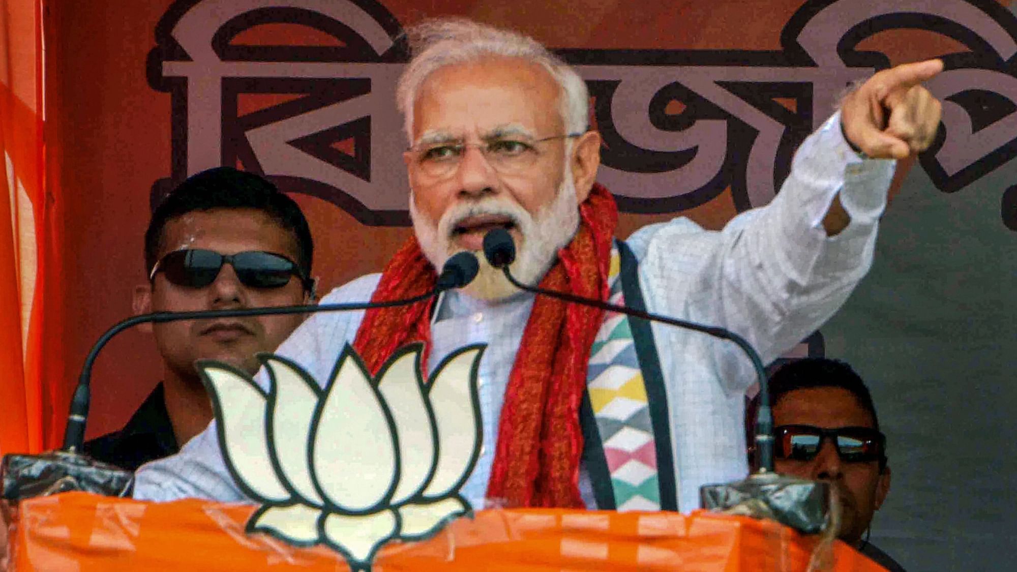 Prime Minister Narendra Modi addressed a campaign rally in West Bengal’s Cooch Behar on Sunday, 7 April.