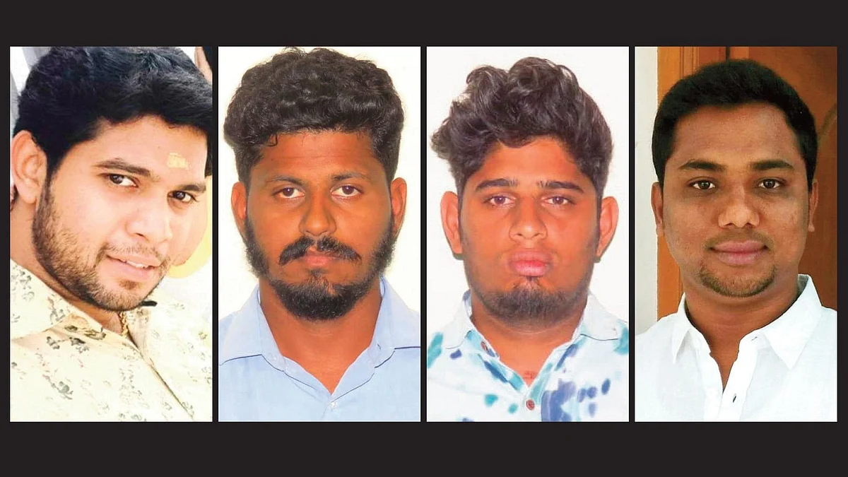 Thirunavukkarasu, Sabarirajan, Vasanthakumar and Satish - the four youths who were arrested in connection with the sexual assault of young girls in Pollachi, Tamil Nadu. 